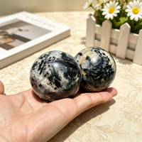 Vente en gros de sphères de tourmaline noire polies à la main dans un quartz, boule de cristal naturelle, décoration de bureau, artisanat pour la maison