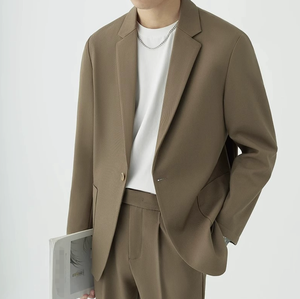 Nuevo Blazer Casual para <span class=keywords><strong>Hombre</strong></span> 2026, Chaqueta de Traje, Moda Ejecutiva, Uso Diario, Corte Entallado, Cierre de un Botón, Abrigo Formal - Product Image 5