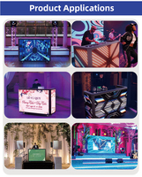 Cabine DJ mobile professionnelle portable avec écran personnalisé, support de table, façade de bureau et podium de danse