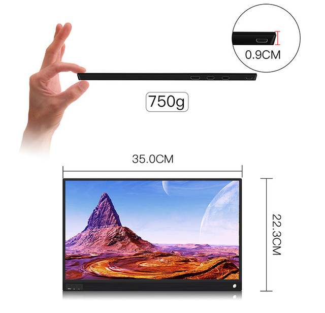 Wireless Portable Monitor hd Gaming Oem with Battery Touch Screen Function 15.6'' Portable Monitor