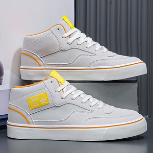 Men's Casual Canvas High <b>Top</b> Shoes Professional Designer Couple Board Shoes Summer Autumn <b>Walking</b> Shoes Breathable Comfort - Product Image 2