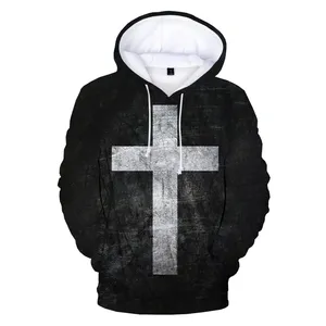 Fitspinew jésus dieu chrétien surdimensionné hommes à capuche amour 3d imprimé unisexe décontracté mode sweat haut pull à capuche Gym - Product Image 3