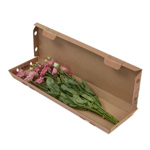 Custom Print Lang Gegolfd Papier Bloemenverpakking Opvouwbare Kartonnen Verzenddoos Voor Bloemen - Product Image 1