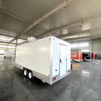 Remorque alimentaire mobile carrée sur mesure de 16 pieds de long, entièrement équipée, avec cuisine complète, à vendre