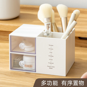 Desktop Organizer Rectangle Plastic With <b>Drawers</b> For Office Desk <b>Storage</b> <b>Box</b> - Product Image 4