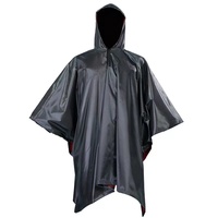 Revêtement en PVC polyester vert militaire, léger, étanche à l'eau, réutilisable, auvent de randonnée et de pêche, poncho adulte imperméable