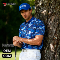 Kaos Polo Golf Pria Atletis dengan Perlindungan UV dan Penyerap Keringat untuk Turnamen, Custom OEM dalam Jumlah Besar