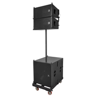Système de sonorisation colonne à deux voies double simple 10 pouces 18 pouces