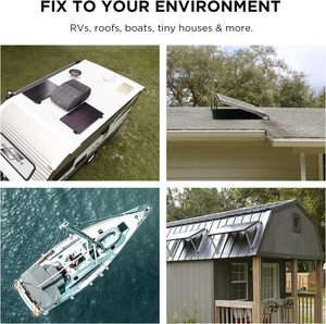 Full Black 50W 100W 150W 200W Offgrid Solar PERC HJT Mono for 12V <b>24V</b> <b>Battery</b> Charging System - Product Image 4