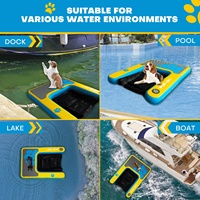 Rampe pliable pour animaux de compagnie, flotteur de piscine, plateforme antidérapante pour chiens, rampe aquatique gonflable pour chiens