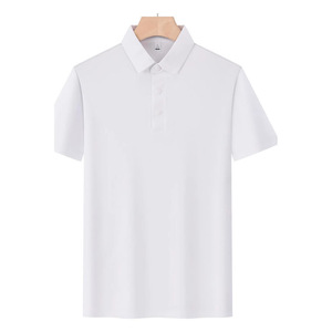 Camiseta Polo para Hombre, Manga Corta, Color Sólido, Poliéster, Tela de Seda de Hielo, Ropa de Trabajo, Uniforme de Verano, Personalizable con Impresión de Logotipo - Product Image 3