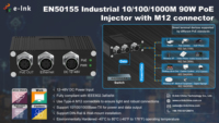 Mini Inyector PoE Gigabit Industrial con Conector M12 para Automatización Industrial, Ferrocarril, Transporte, CCTV, Seguridad y Redes