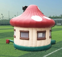 Grande tente champignon gonflable avec lumières LED pour fêtes, événements, activités amusantes en plein air