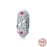 Offre Spéciale : Perles d'espacement en silicone plaqué argent sterling S925, accessoires de fabrication de bijoux pour bracelets DIY