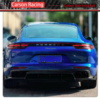 Diffuseur de pare-chocs arrière en fibre de carbone de style GT pour Porsche Panamera 971 Turbo GTS 2017-2019, kit carrosserie, becquet arrière, protection de spoiler