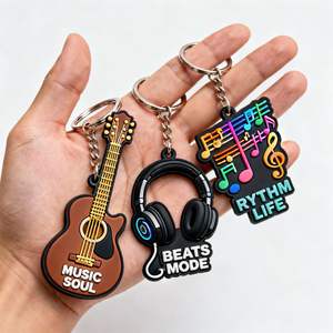 맞춤 디자인 3D 실리콘 키링 기계 소프트 PVC 고무 키체인 기념품 선물용 - Product Image 2