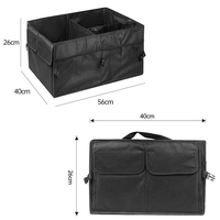 Sac de rangement pliable pour coffre de voiture, boîte de rangement robuste pour SUV, camionnette, fourgonnette avec sangles réglables et fond antidérapant