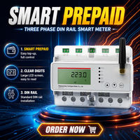 Meter Energi Prabayar Tiga Fasa Cerdas Kelas Akurasi 1.0 Layar LCD Tipe Terpisah 3x100A Dilengkapi IOT