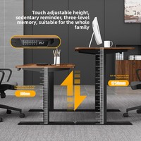Table élévatrice moderne en acier, électrique, pour ordinateur de bureau, gaming, streaming, télétravail, vente en gros, avec cadre intelligent à double moteur