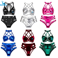 Haut bandeau en tissu brillant, soutien-gorge, jarretière, short froncé, bas froncé, vêtements de pole dance personnalisés pour femmes, tenue d'entraînement de pole dance