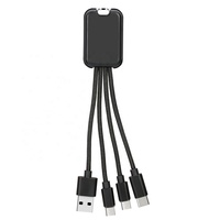 Câble de charge multiple 4 en 1 Câble de charge rapide multiple Câble adaptateur de câble Usb à noyau en cuivre pur avec Type C/micro/USB/8P