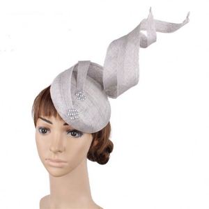 Chapeau de cérémonie en fil de chanvre à quatre couches, nouveau style, accessoires de cheveux de style européen, épingles à cheveux, fascinators pour femmes - Product Image 3