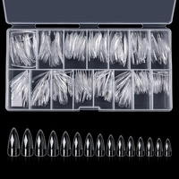 BQAN Salon professionnel français longue double forme canard doux X ongles conseils acrylique faux gel conseils pour extensions d'ongles