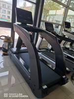 Cinta de correr comercial de entrenamiento de velocidad ajustable, cinta de correr para cardio con pantalla grande