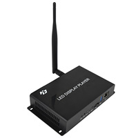 Reproductor multimedia con pantalla LED, soporte de software de caja de envío asíncrono para WIFI 4G, con pantalla LED, 2 unidades