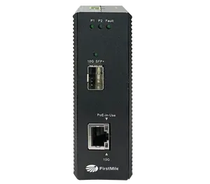 Industrieller 10G 90W PoE Ethernet Medien konverter