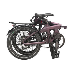 TopRideX 20 pouces en fibre de carbone pliant E-Bike 250W entraînement par courroie à entraînement moyen avec amortisseur pneumatique arrière pour le style de vie urbain - Product Image 6