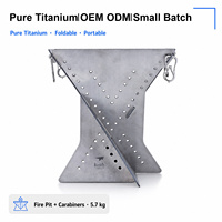 Réchaud de camping léger en titane, brûleur à bois pliable, chauffage portable pour tente, cuisson en plein air, barbecue, randonnée
