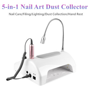 Machine à ongles 5 en 1, moteur sans balais 96W, rechargeable, collecteur de poussière UV LED pour manucure en salon - Product Image 2