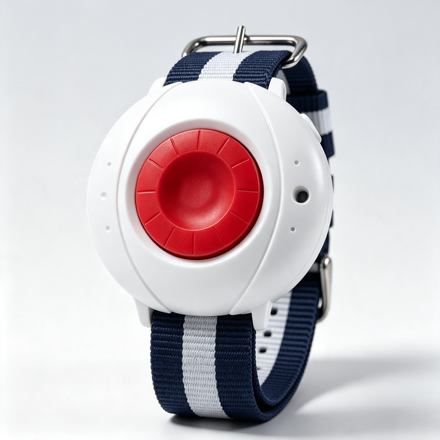 433MHz Wireless Watch SOS Button Wrist Worn Wall Mounted One-Touch Emergency Alarm Elderly Kids Security Panic Portable AAA