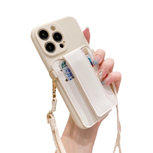 Wholesale New Coin Card Holder Wrist Strap Phone Case for iPhone 17 16 Pro Max Crossbody Strap Phone Case for iPhone 17 Pro Max