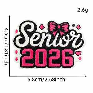 Nuevo Insignia Bordada a Máquina Colorida para Graduación de Bachillerato 2026, Decorativa para Ropa y Bolsos - Product Image 5