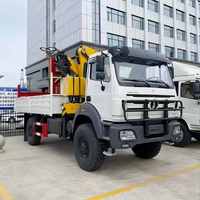 Grue à flèche articulée 4x4 montée sur camion de qualité militaire aérospatiale Wanshan.