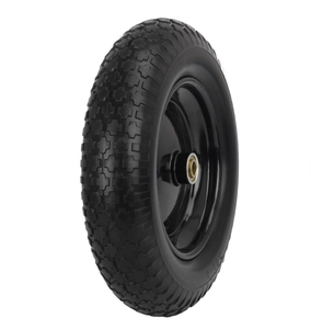 Roue de brouette en mousse PU de 14 pouces 3.50-8 roue libre plate pour chariot de palette - Product Image 3