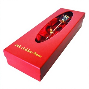 ของขวัญกุหลาบธรรมชาติชุบทองคำ 24K งานฝีมือระดับพรีเมียม บรรจุภัณฑ์หรูหรา สำหรับโอกาสพิเศษ มอบให้เพื่อโอกาสสำคัญ คุณภาพสูง โรแมนติก ทนทาน - Product Image 4