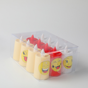 Nouveau design lumineux visage souriant en plastique bougie lumière vacances décoration décoration de la maison - Product Image 6