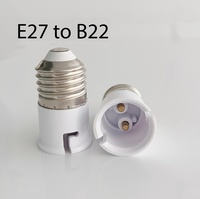 Adaptateur de douille de lampe LED Stellight blanc B22 E27 en plastique, convertisseur de base à vis standard pour ampoule, AC 220V, garantie 2 ans