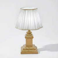 Lampe de table décorative rétro avec base dorée, rechargeable, à commande tactile, lampe de bureau LED pour chambre à coucher, salon