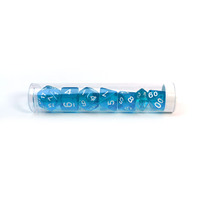 Ensemble de dés DND transparents 7 pièces, dés polyédriques multicolores en acrylique, ensemble de dés RPG avec boîte en tube