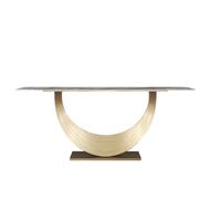 Table console miroir en béton personnalisé, finition métallique brillante brossée, pour porche, décorations murales, table de couloir