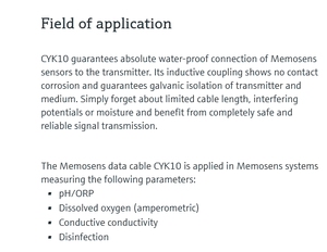Câble de mesure numérique MS-E+H CYK10 Memosens pour tous les capteurs avec tête enfichable - Product Image 4