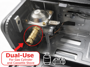 Estufa Portátil de <span class=keywords><strong>Cartucho</strong></span> con un Solo Quemador que Puede Usar Tanto Cartuchos de <span class=keywords><strong>Gas</strong></span> Mini como Conexión Externa de GLP - Product Image 4