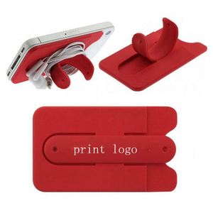 Custom Promotion Stylish U Style Slap Silicone Wallet Credit Card Mobile Phone Holder for All Phones - Product Image 2