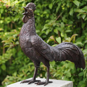 BLVE personalizado jardín al aire libre tamaño real antiguo-moderno estanque <span class=keywords><strong>Metal</strong></span> latón pájaro decoración bronce Garza escultura - Product Image 6
