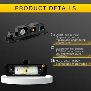 2x Bombillas LED Canbus sin error para luz de matrícula de Ford Mustang 2010 2011 2012 2013 2014, Focus, Fusion, Flex, <span class=keywords><strong>Taurus</strong></span> - Product Image 6