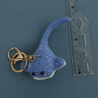 Mini porte-clés rayon de soleil au crochet fait main, vente en gros, jouet animal marin amigurumi tricoté, pendentif breloque de sac STINGRAY